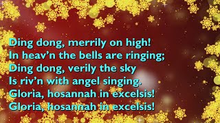 Ding Dong, Merrily on High (Tune: Branle de l&#39;Official - 3vv) [with lyrics for congregations]