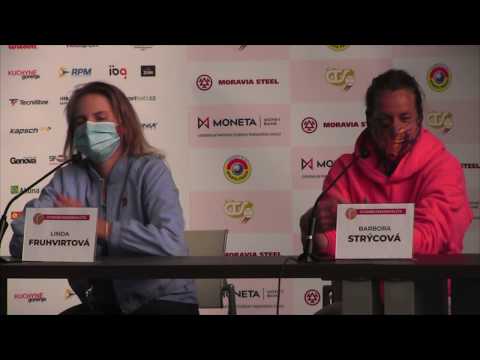 Barbora Strýcová a Linda Fruhvirtová po čtvrtfinále turnaje O pohár prezidenta ČTS