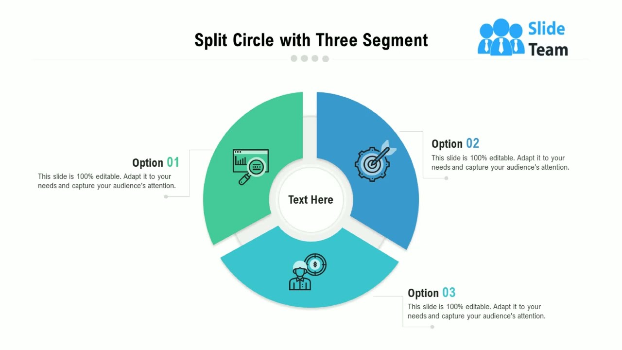 Split Circle With Three Segment