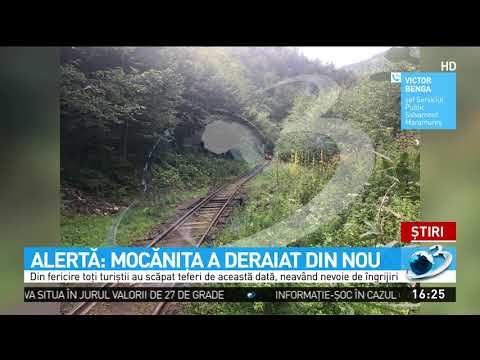 Alertă în Maramureş! Mocăniţa a deraiat din nou