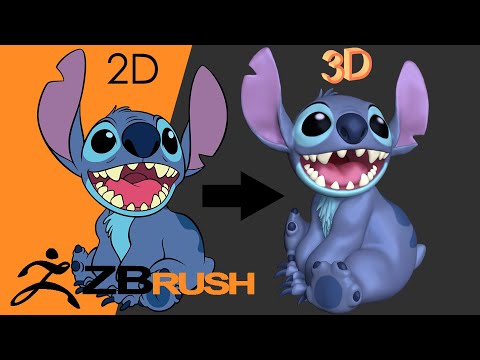 STITCH FROM 2D TO 3D - Zbrush - #01