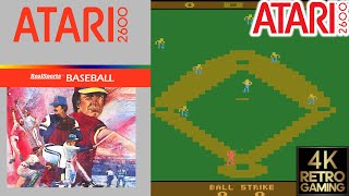 Realsports Baseball Atari 2600 4k Gameplay