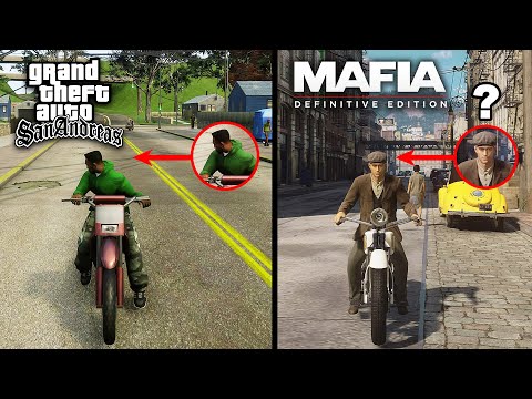 GTA San Andreas Definitive Edition VS Mafia Definitive Edition - Comparison of Physics & Details