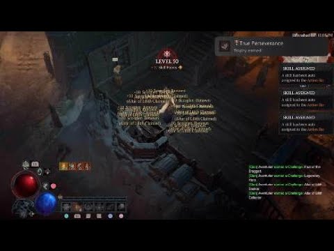 Diablo 4:The Fastest Way To Reach Level 50 On Hardcore! (True Perseverance Trophy)