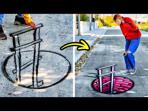 Niewiarygodna sztuka uliczna, która powala wyobraźnię