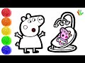 How To Draw Peppa And Chloé With Baby Evie Super Cute Scene Bee Art TV
