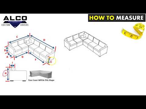 Part of a video titled How to Measure For A Outdoor L-Shaped Sofa Cover - Style 1