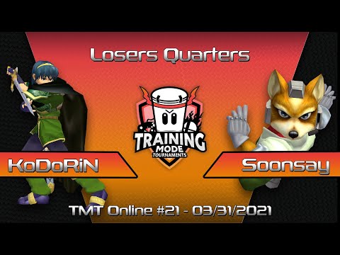Training Mode Tournaments #21 KoDoRiN (Marth) vs. Soonsay (Fox) - Losers Quarters SSBM