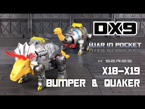 DX9 Toys War in pocket X18 X19 BUMPER and QUAKER Transformers Dinobots Slag and Sludge
