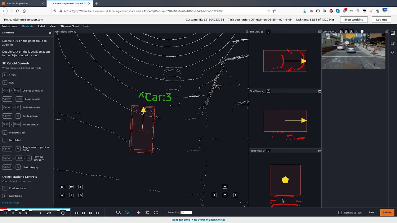 Labeling 3D point clouds with Amazon SageMaker Ground Truth - part 1