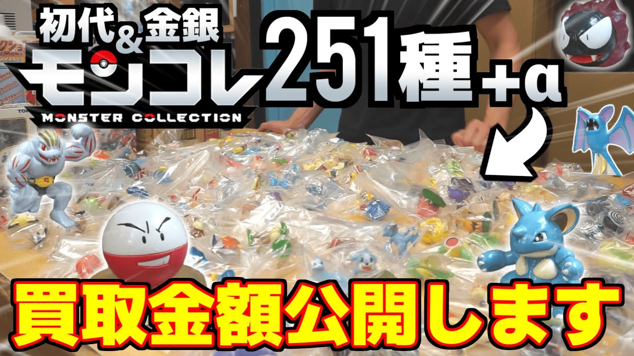 【廃盤モンコレ】初代151匹+金銀100匹+限定品が揃ったお買取が来ました！合計金額が◯◯万円で買取成立なるか───？！【ポケモン】