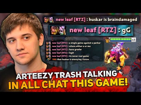 ARTEEZY TRASH TALKING IN ALL CHAT THIS GAME! | RTZ TRYING TO WIN on ALCHEMIST CARRY!