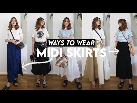 MIDI SKIRT COLLECTION & OUTFIT IDEAS | 25+ Ways To...