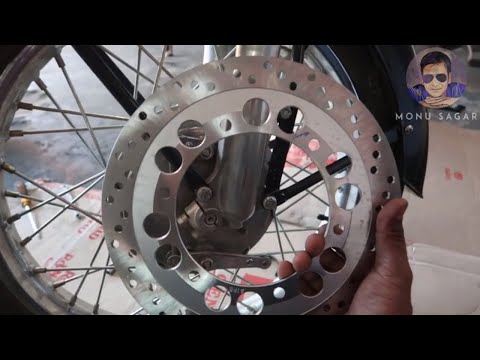 How to install front disc brake in std model royal enfield