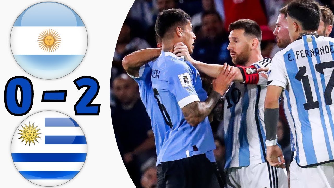 Messi 😡 Argentina vs Uruguay 0-2 Highlights & All Goals 2023
