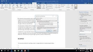 How to restrict permission to a page in Microsoft Word Latest 2018