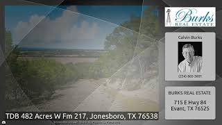 TDB 482 Acres W Fm 217, Jonesboro, TX 76538