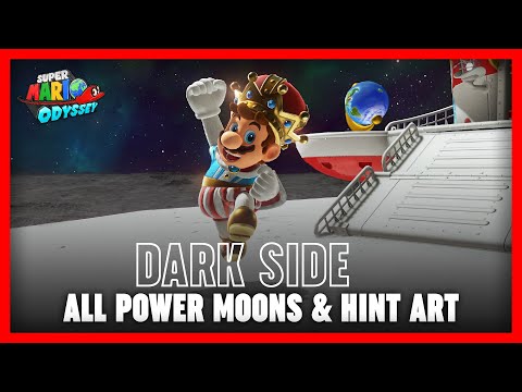 Mario Odyssey 100% Walkthrough - 30 - Dark Side (All Moons & Hint Art)