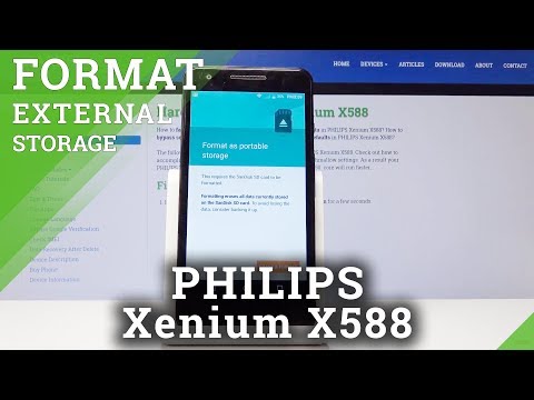 How to Format SD Card in PHILIPS Xenium X588 - Format External Storage