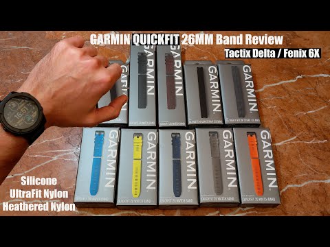Išmaniojo laikrodžio Garmin greitai atsegamas, silikoninis dirželis, Oranžinės spalvos, 22mm video