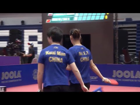 KUAI Man/SHI Xunyao vs WEGRZYN Katarzyna/WEGRZYN Anna | SF - ITTF World Junior Championships 2019