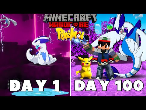 Ultimate Lugia Pokemon 100 Days in Hardcore Minecraft - Insane Survival!