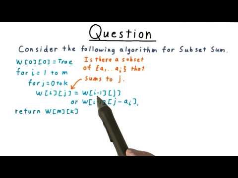 Learn A Subset Sum Algorithm Quiz Georgia Tech Computability Complexity ...