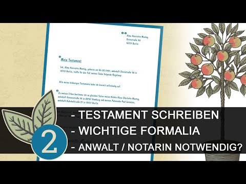 Die richtige Form: Ein rechtsgültiges Testament verfassen ⚖️ Erbrecht-Tutorial