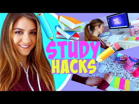 STUDY LIFE HACKS for SCHOOL | How to get GOOD GRADES | Organization + STUDY Tips! Video