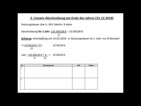 Buchführung 18: Abschreibungen