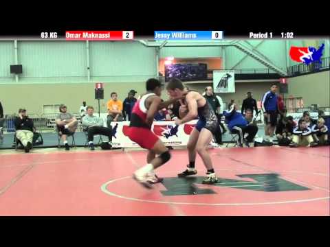 Omar Maknassi vs. Jessy Williams at 2013 ASICS University Nationals - GR
