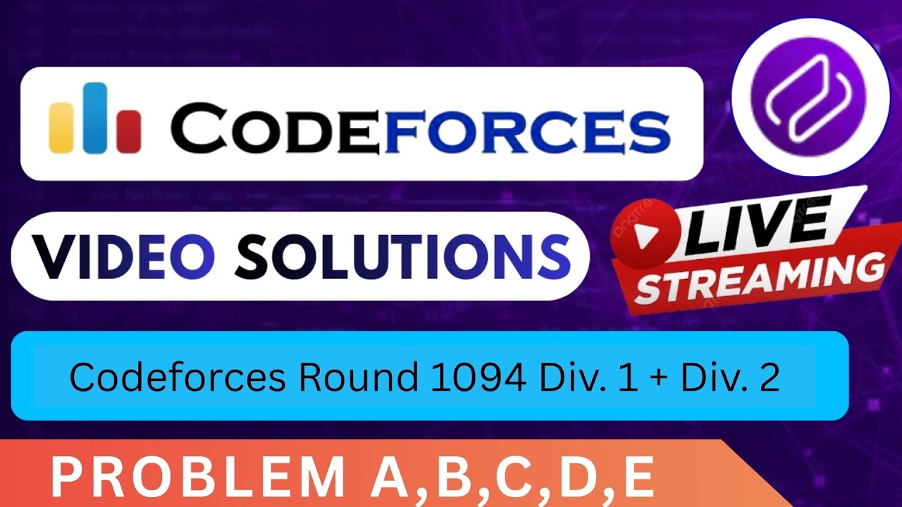 Codeforces Round 1094 | Video Solution - (A to E) By Dhruvin| Codehurdle