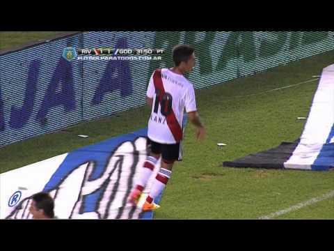 La tuvo Lanzini. River 1 Godoy Cruz 1. Fecha 3. Torneo Final 2014. Fútbol Para Todos