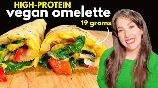 Vegan Omelette That Actually Tastes Like Eggs 😱 | 3 Ingredients, High Protein!