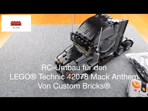 Ein RC-Umbau für den LEGO® Technic 42078 Mack Anthem von Custom Bricks® mit Motoren von BlueBrixx®