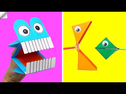 6 DIY paper crafts Moving paper TOYS Easy paper crafts