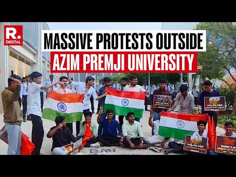 BREAKING: Massive Protests Outside Azim Premji University | Bengaluru