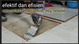 lantai keramik kosong dan terlepas, pakai aja cat waterproofing #lantai