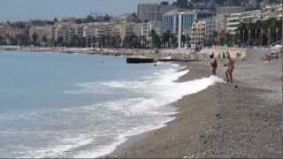 Nice beaches France Лазурный берег Пляжи Ниццы 05.09.12.