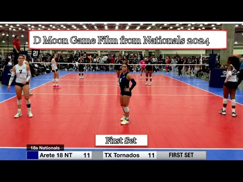Delaney Moon Volleyball Game film from 18s Nationals vs TX Tornados Set 1. #libero #dmoon