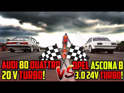 Das RENNEN! - Marcos Audi 80 VS Jacos Opel Ascona - Ein Tag auf der 1/4 Meile!