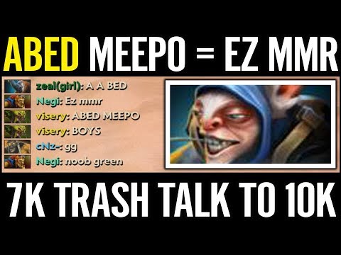 7K MMR but Trask talk with 10K??? Wow ABED Meepo Teach Kid to play Dota 2