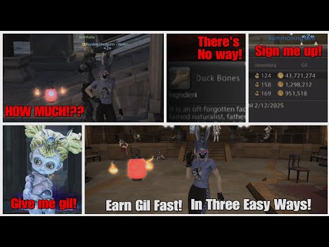 Three Easy Ways To Make Gil In FFXIV! One Will Shock You!
