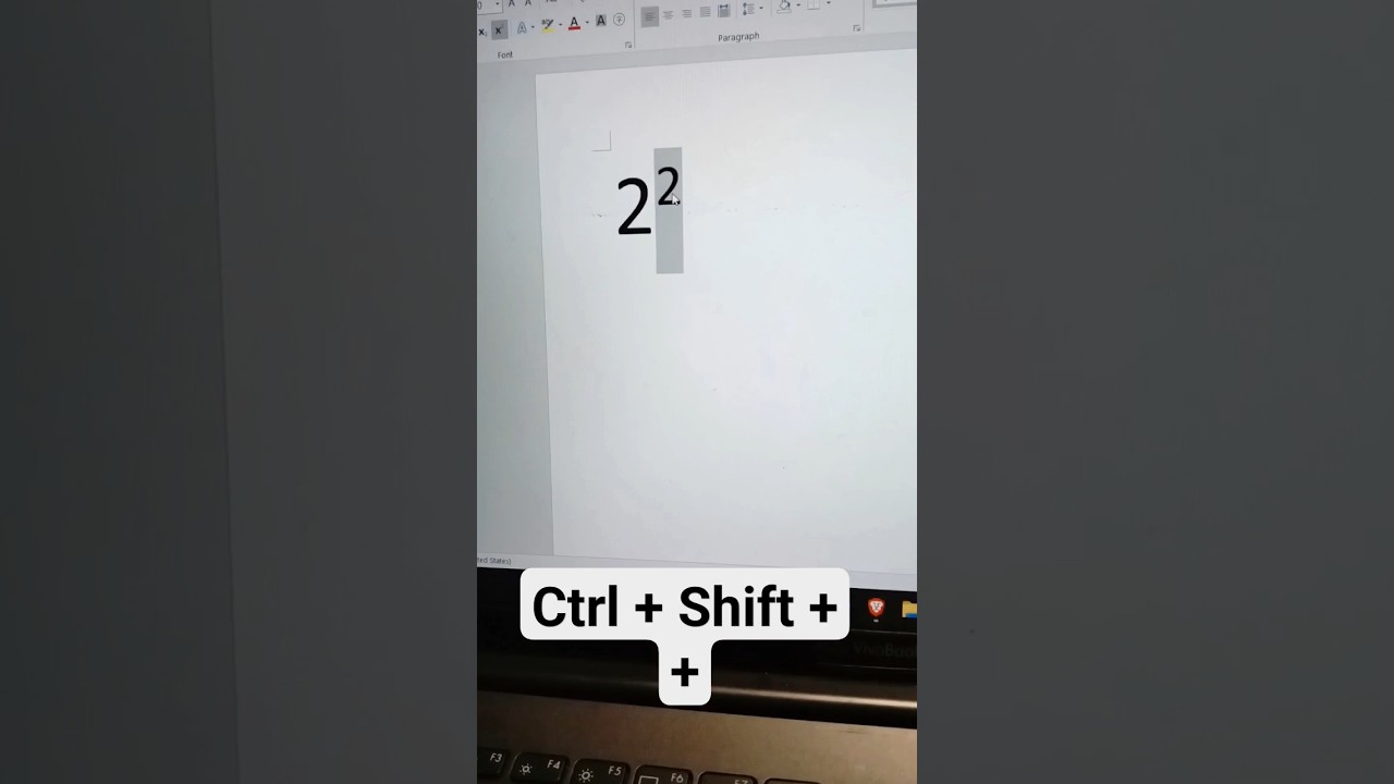 How to Type Squared Symbol in Microsoft Word?  (Math)