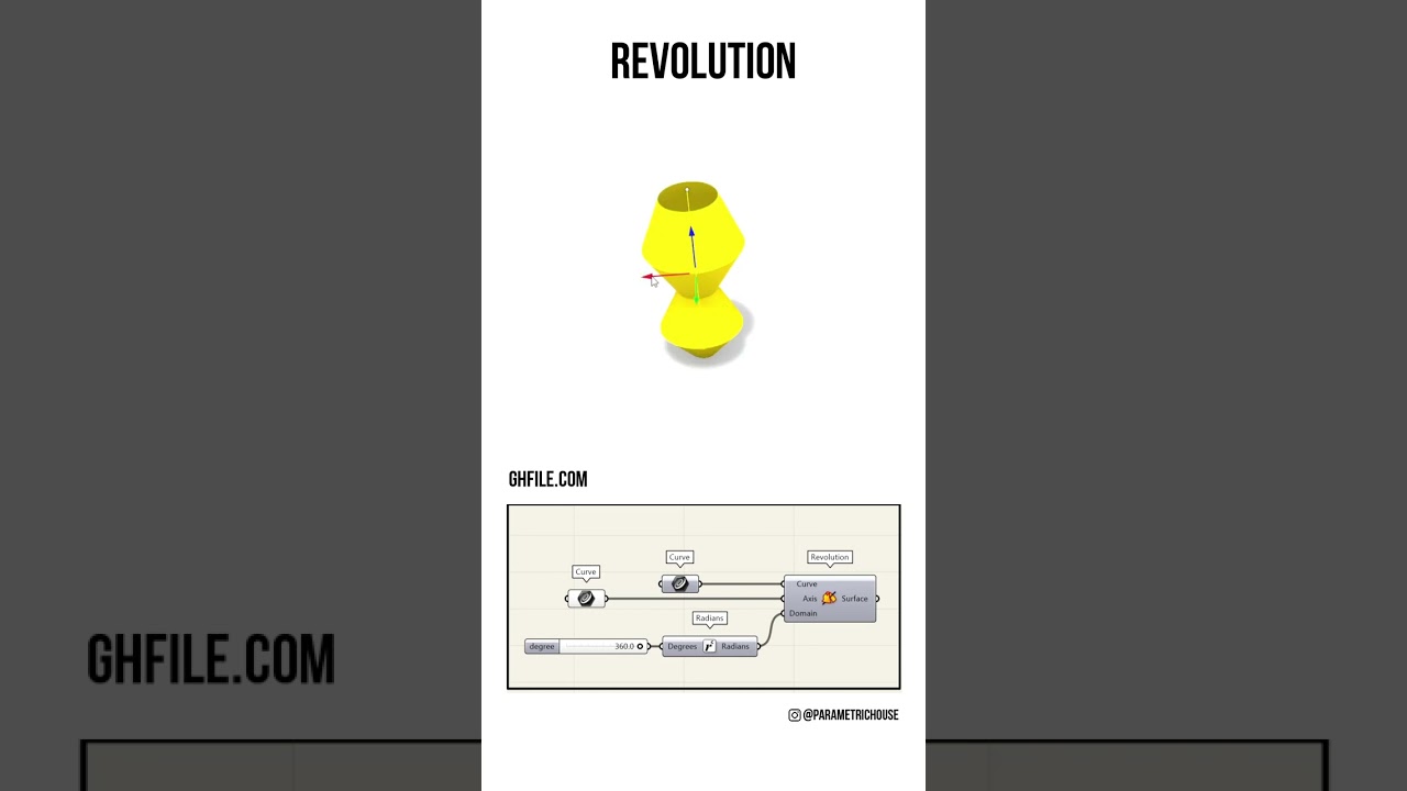 Grasshopper Tutorial (Revolution) #shorts