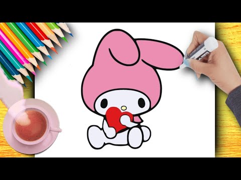 COMMENT DESSINER HELLO KITTY MY MELODY - SANRIO - HELLO KITTY I DESSINS MIGNONS À DESSINER