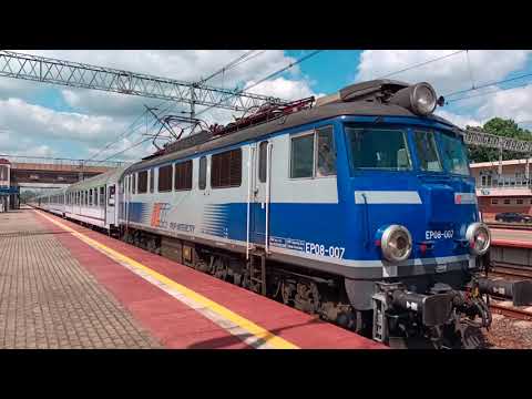 Odjazd EP08-007 PKP TLK ze stacji Tczew