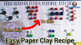 How to make EASY Paper Clay with HOUSEHOLD ingredients || Paper Mache Clay for Models and crafts