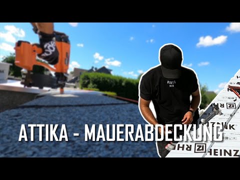 Dachdecker | Attika Mauerabdeckung aus  @RHEINZINK  Granum basalte.