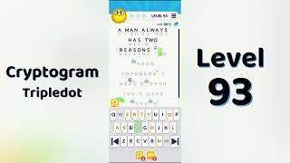 Cryptogram Tripledo Level 93 Solutions 🧩 | Logic Puzzle Game | Mini Boss